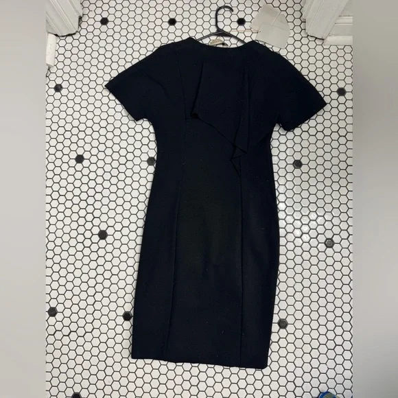 NWT Emilio Pucci Black Dress with ruffle size 40